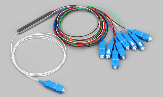 FTTX Fiber Optic 1*8 FTTH PLC Splitter Mini Type Connector Sc/upc