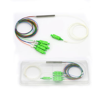 Sc / Apc 1M G657A1 1 × 4 Mini Type FTTH فیبر نوری PLC شکاف