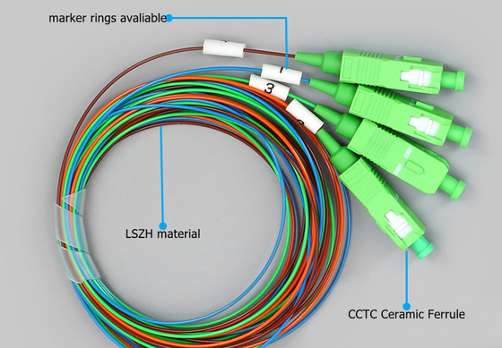 شکاف کننده PLC فیبر نوری FTTH با نوع لوله فولادی 1*8 Sc/Apc